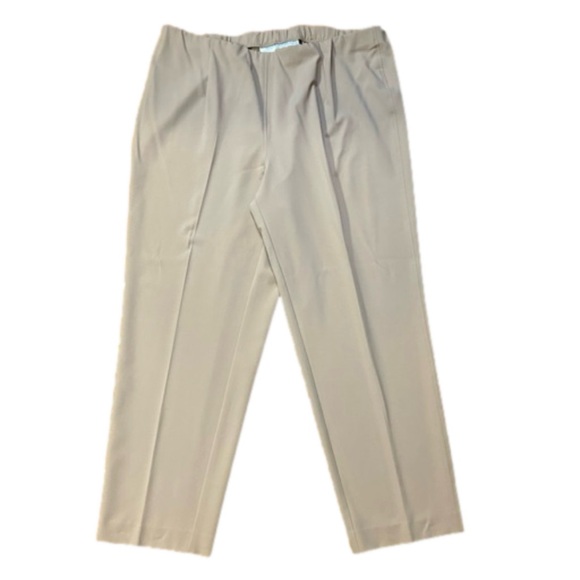 18W Worthington Stretch tan side zip & button boot cut trousers - Picture 8 of 13